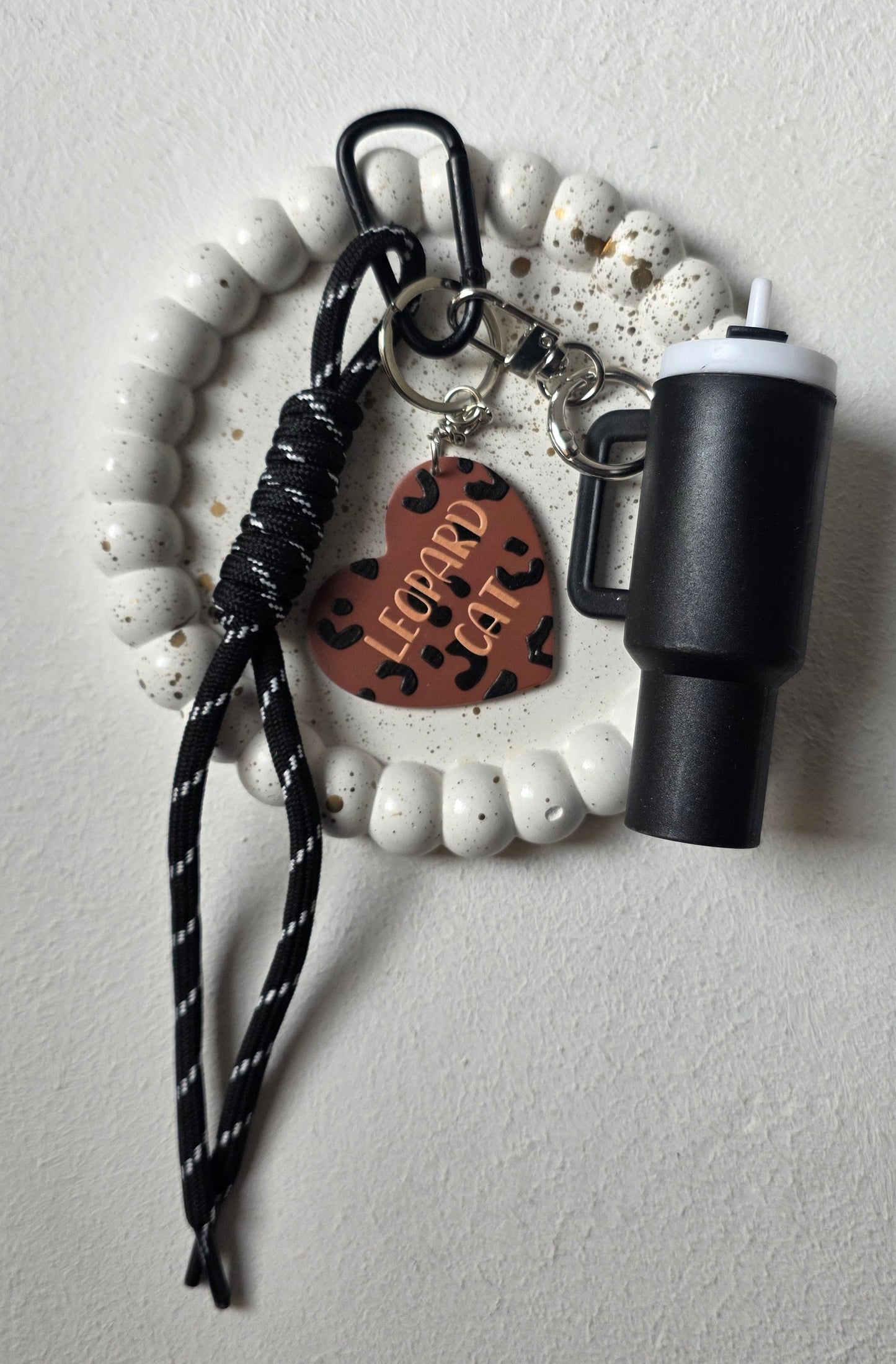 Leopard Cat Charm Keychain